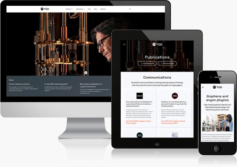 Site internet du laboratoire de dispositifs quantiques topologiques du CNRS - Institut Néel