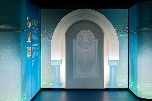 Scénographie de l'exposition Aquacalida