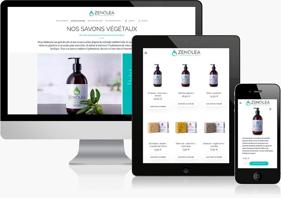 Création du site internet e-commerce de la marque Zenolea