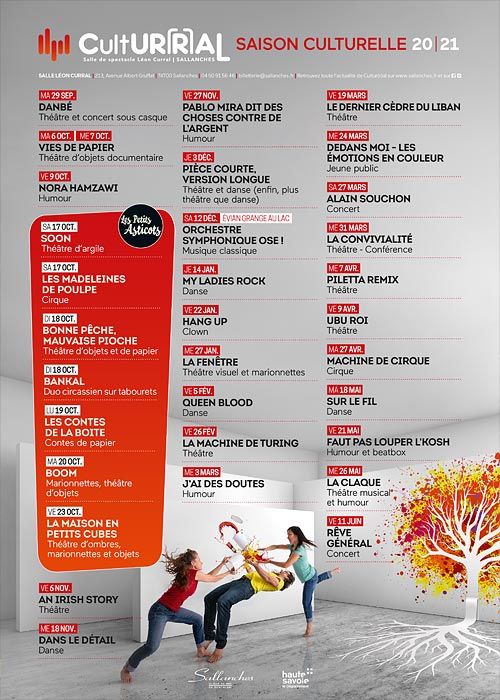 Affiche-agenda de saison 2020 de Cultur[r]al