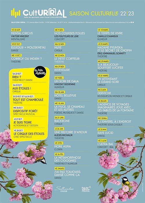 Affiche-agenda de saison 2022 de Cultur[r]al