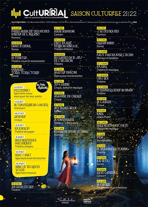 Affiche-agenda de saison 2021 de Cultur[r]al