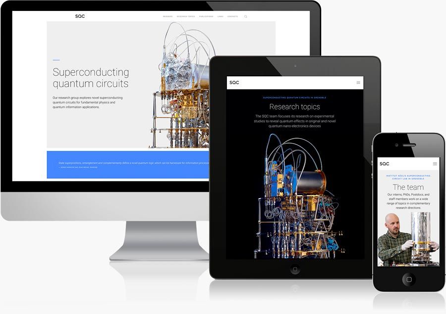 Création du site internet du laboratoire SQC de l'Institut Néel - CNRS