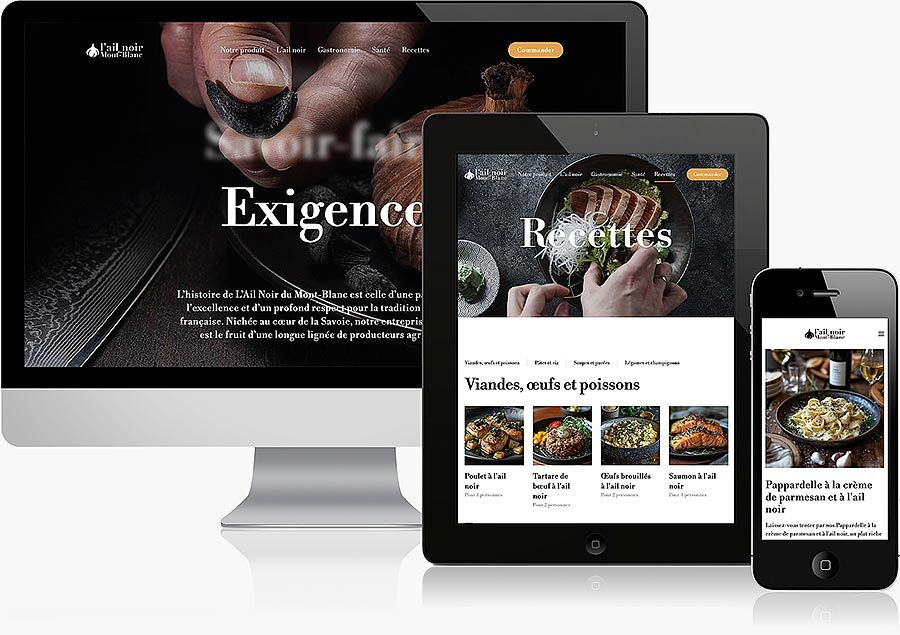 Création du site internet de l'ail noir du Mont-Blanc